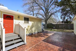 New Side Deck with Stamped Concrete