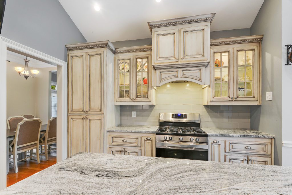 Granite Countertop and Exhaust Hood for Kitchen Remodel