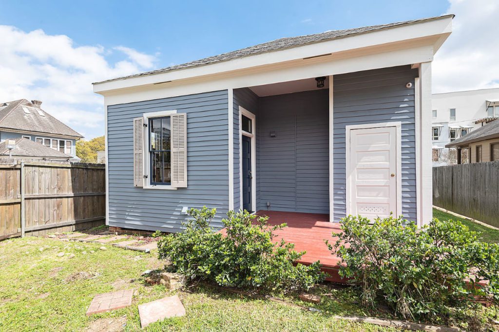 Historic Restoration and Renovation in back yard with deck