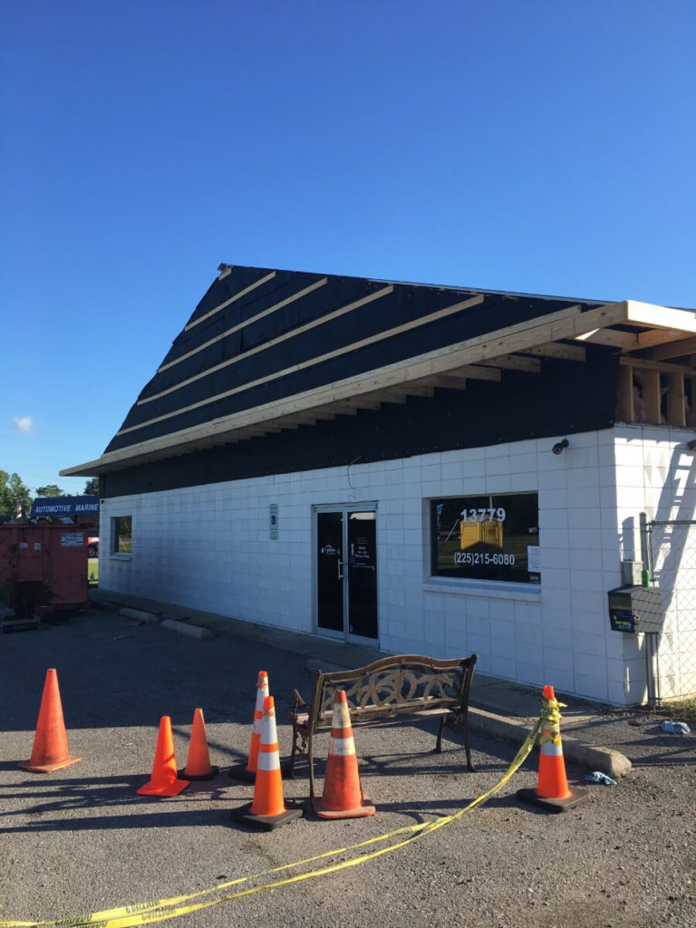 Commercial Gable Style Roof Frame in Baton Rouge