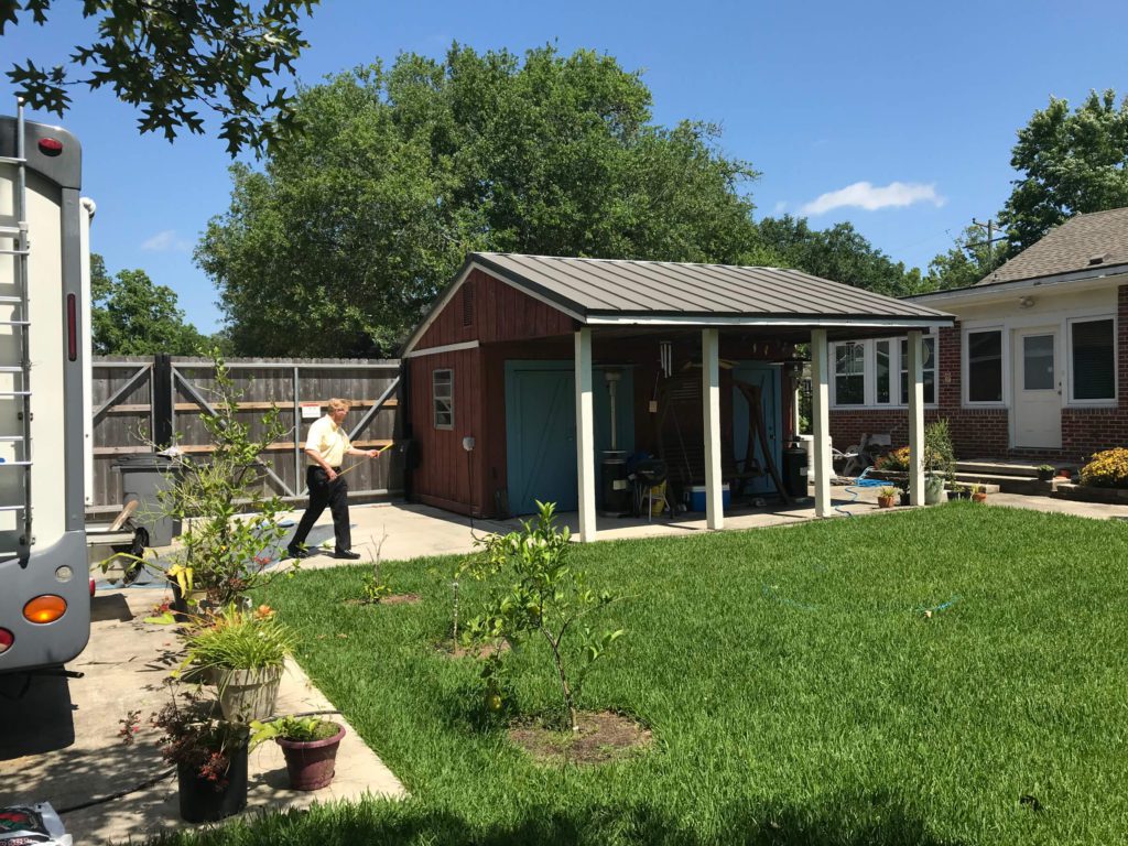 Before Baton Rouge Custom Home Builder with Addition in Back Yard