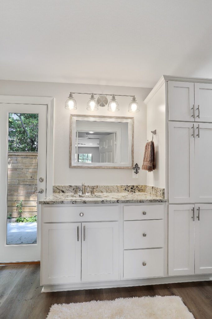 Garage Conversion with New Master Bathroom Cabinets