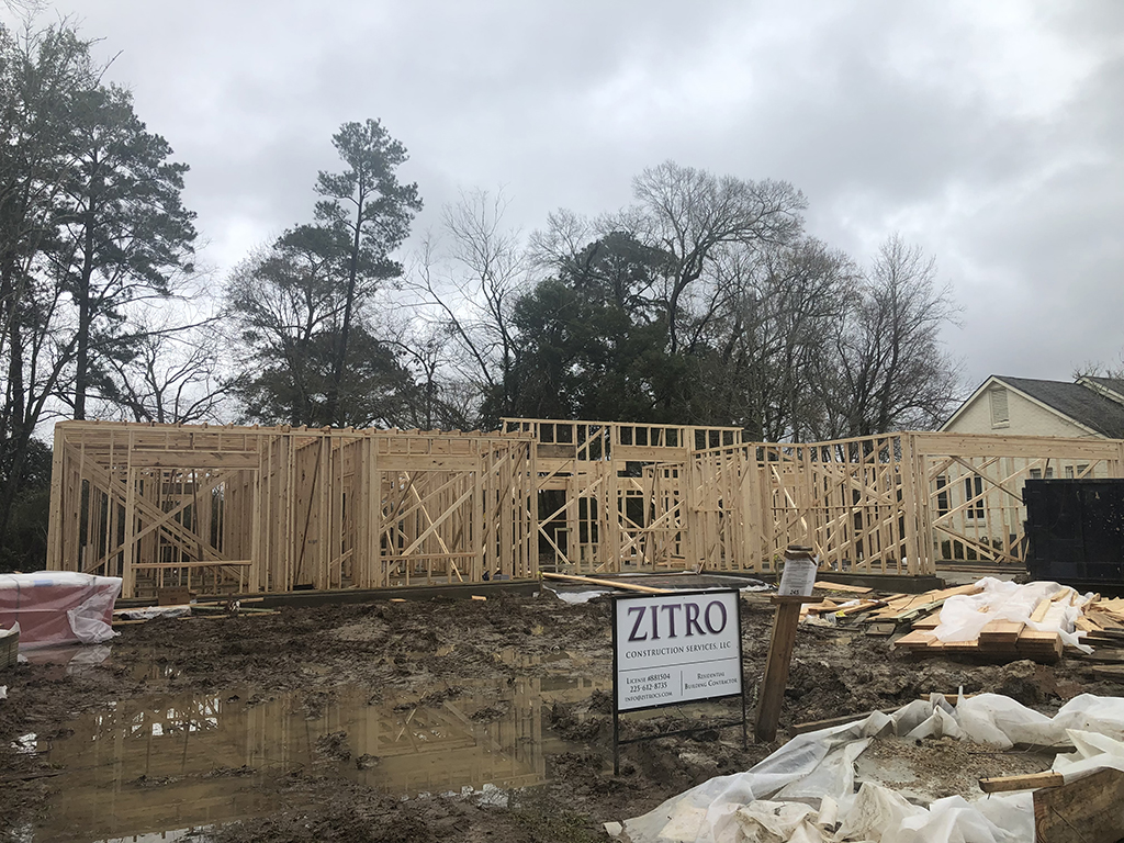 Baton Rouge Home Builder with walls on frame