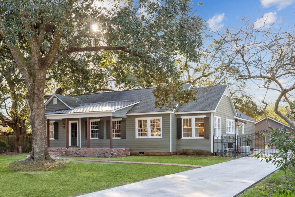 New Driveway with Painted Exterior for Baton Rouge Addition project