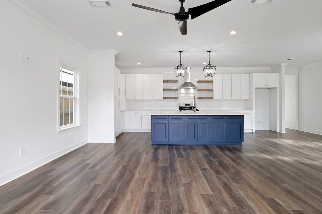 Home Builder with Open Floor Plan to Kitchen Island