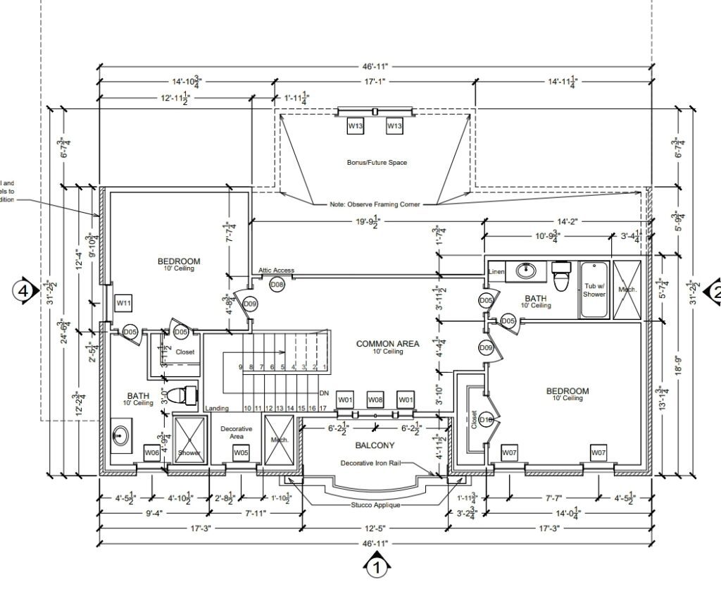 Baton Rouge Home Builder Design of Second Floor