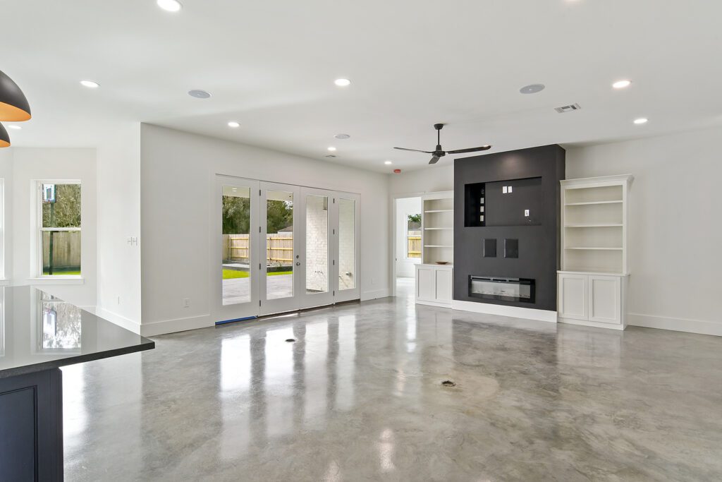 Home Builder facing Living Room from Kitchen