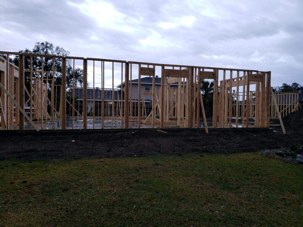 During Home Build Framing of house