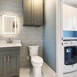 Home Remodel Laundry includes new half bath