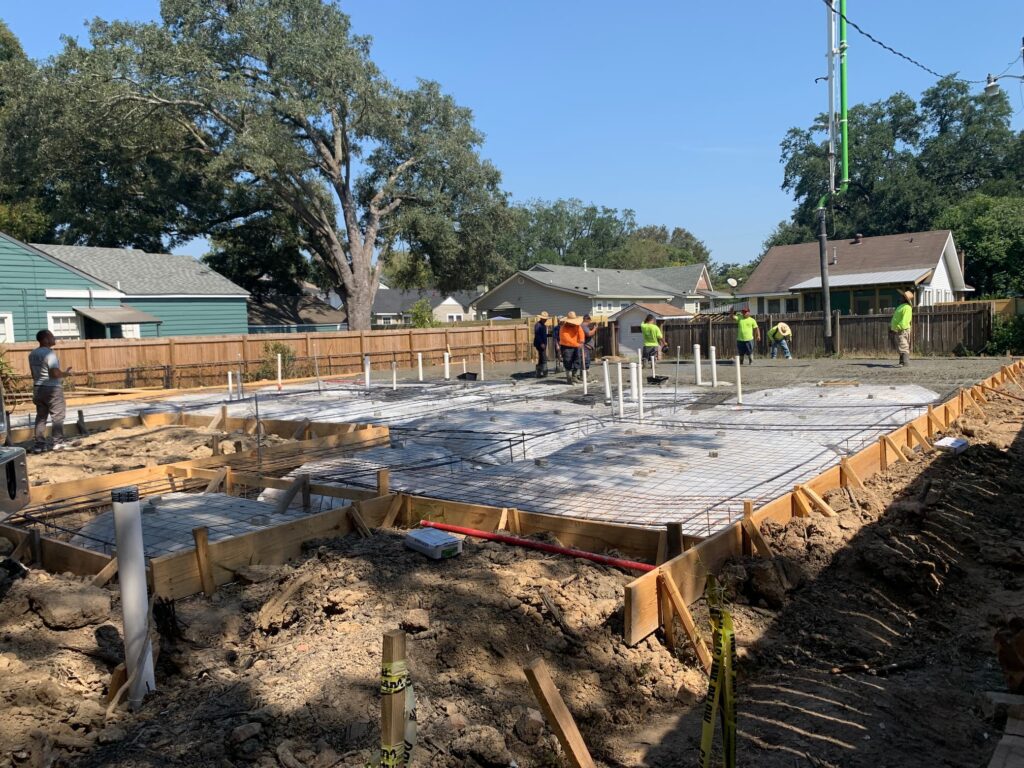 During Duplex Build working on the foundation