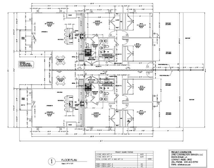 Duplex Home Builder shows floor plan