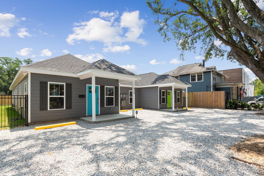 Duplex Home Build from left front exterior