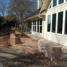Baton Rouge Home Addition with Brick Walkway