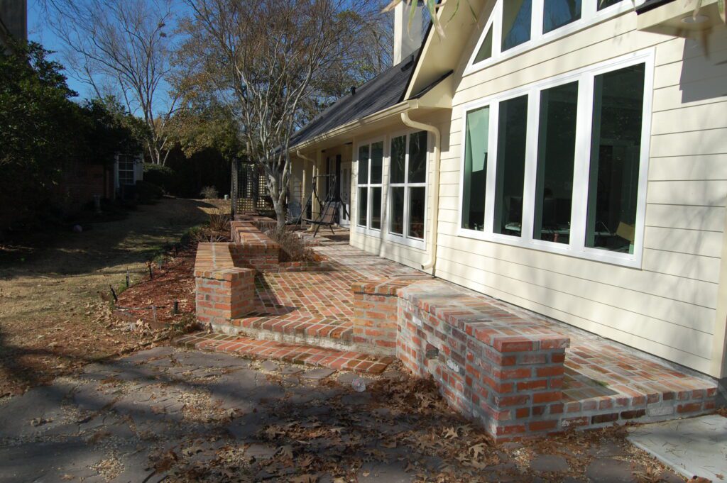 Baton Rouge Home Addition with Brick Walkway