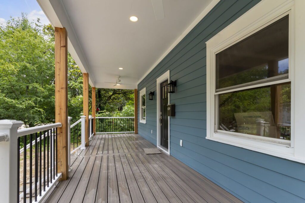 Home Addition in Baton Rouge with Trex Decking for Front Porch