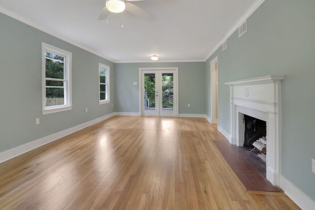 Home Addition new Living Room Oak Flooring