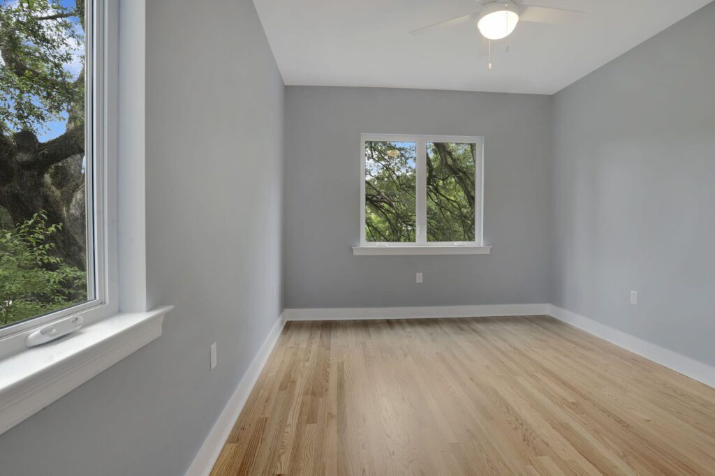 Home Addition with new Bedroom Oak Hardwood Floors