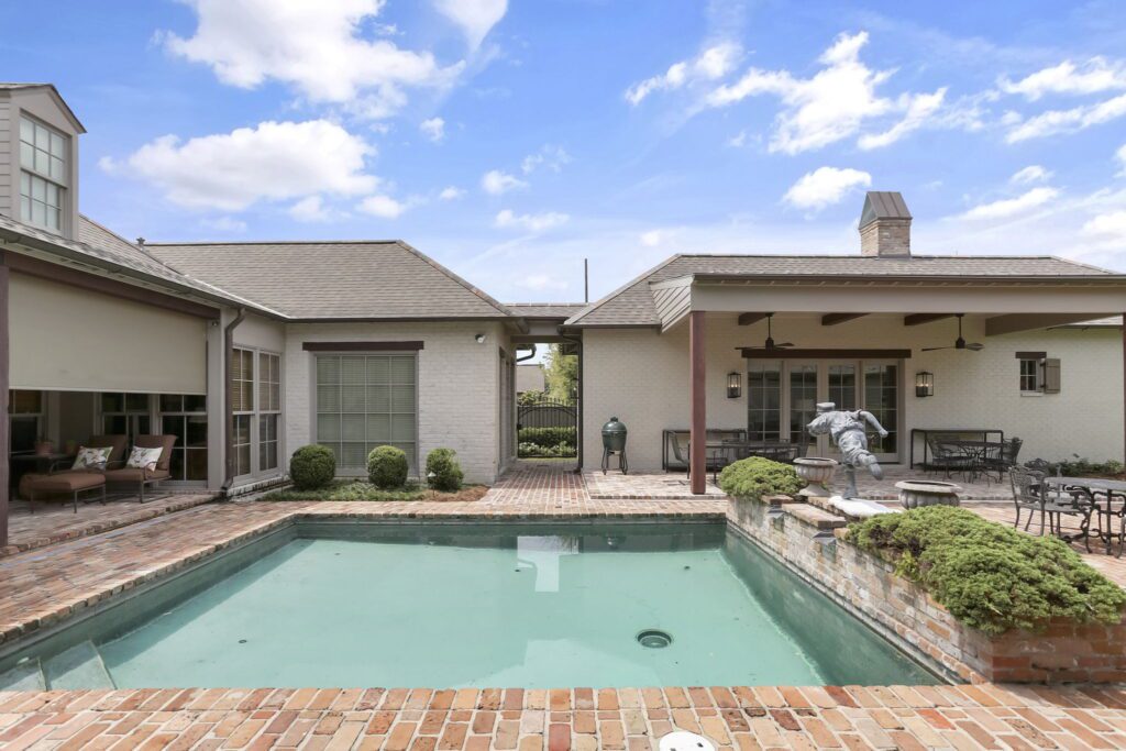 Pool House Home Addition with locally source bricks